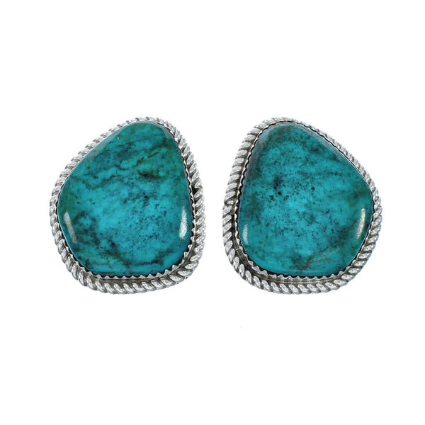 Turquoise Sterling Silver Native American Post Earrings X10504